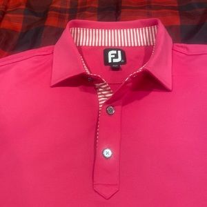 FJ Footjoy Pink men’s performance polo size XL.